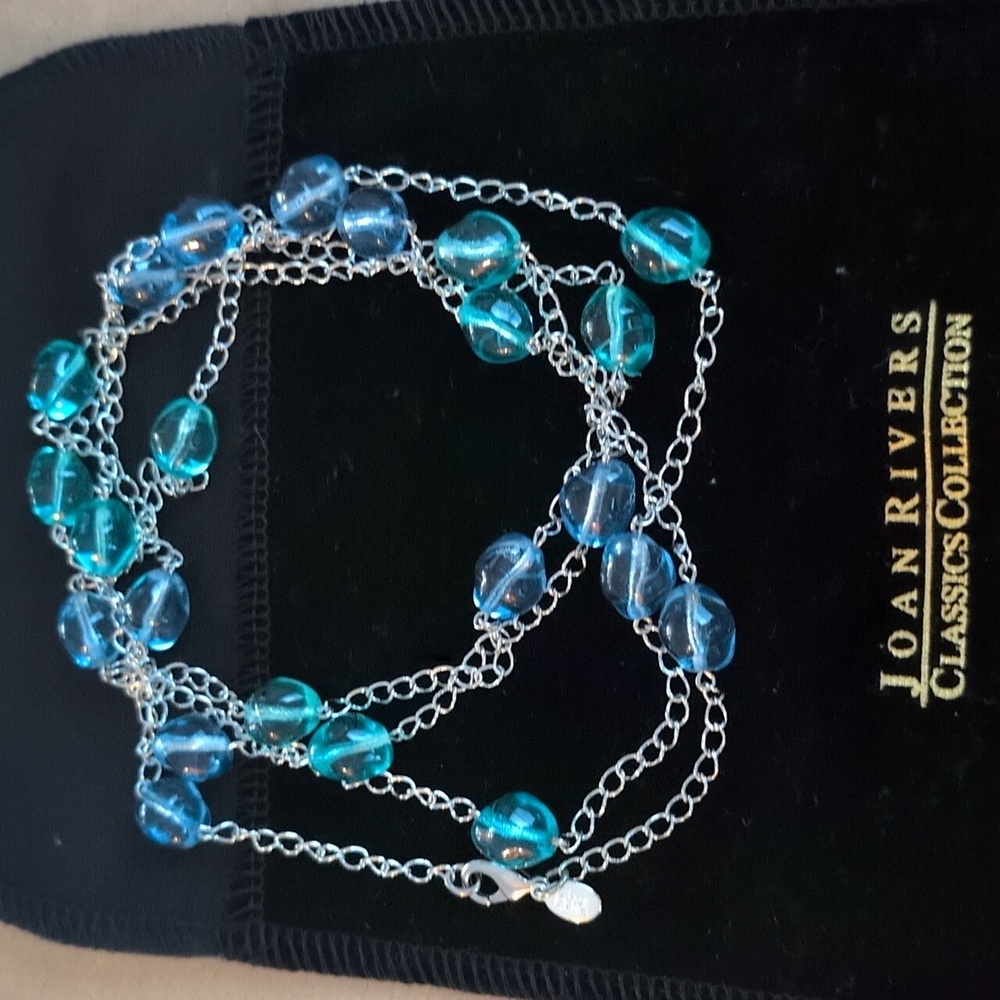 Joan Rivers Blue and Green Beaded Necklace